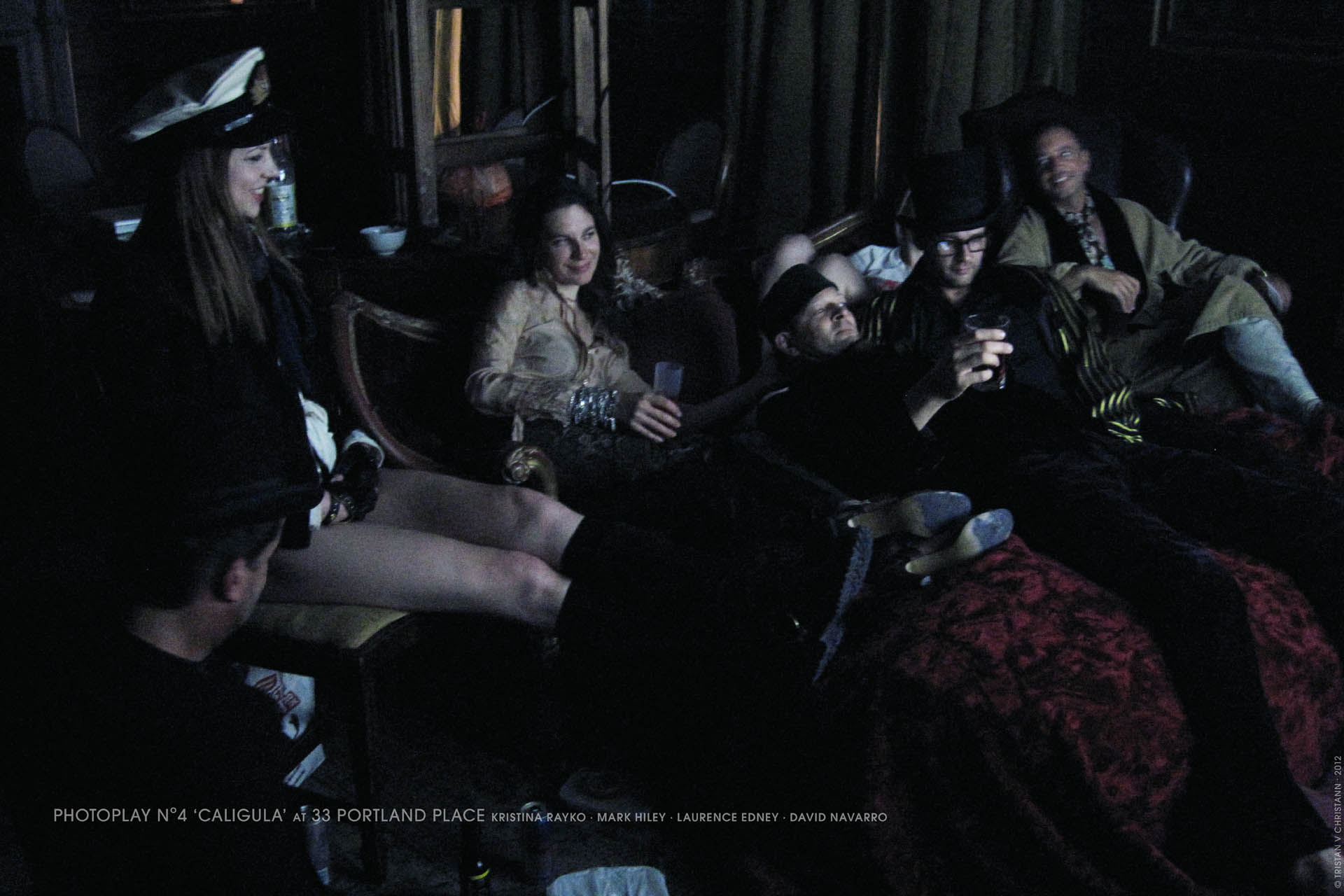 PHOTOPLAY #4 CALIGULA, 33 PORTLAND PLACE, Kristina Rayko, Mark Hiley, Laurence Edney, David Navarro